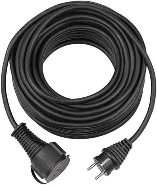 Brennenstuhl 1169870 Verl.-Kabel BREMAXX 10m schwarz matt N05V3V3-F3G1,5 - Stecker u. Kupplung