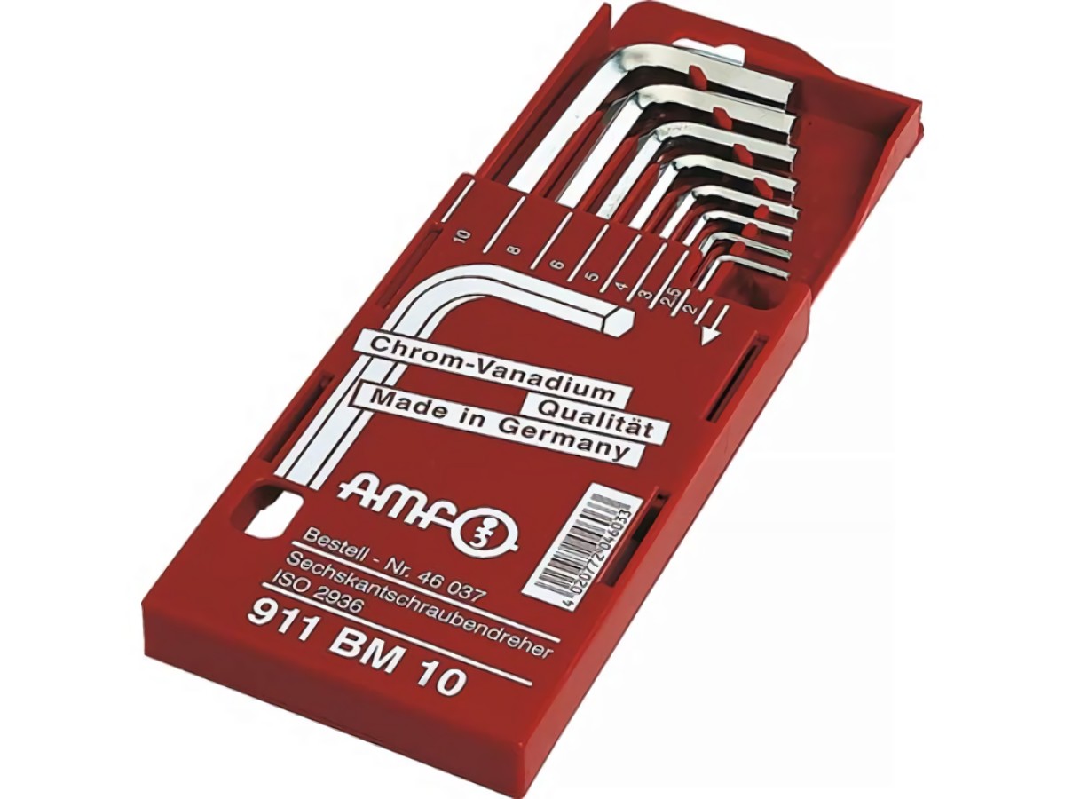 AMF 46037 Winkelschraubendreher-Satz 911BM 8-teilig Schiebekassette SW 2 - 10 mm