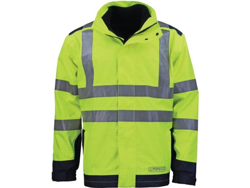 ASATEX 3850G/L Wetter-, Flamm- und Warnschutzjacke  Größe L gelb/blau