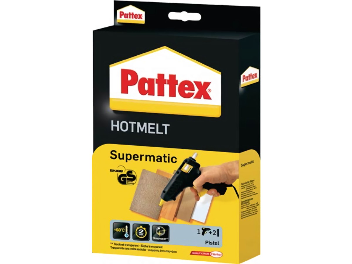 PATTEX PXP06 / 46518 Heißklebepistole Supermatic Klebeleistung 4,5 g/min 7-10 mi