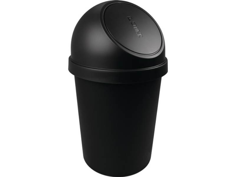 HELIT H2401395 Abfallbehälter  H700xØ403mm 45 l schwarz