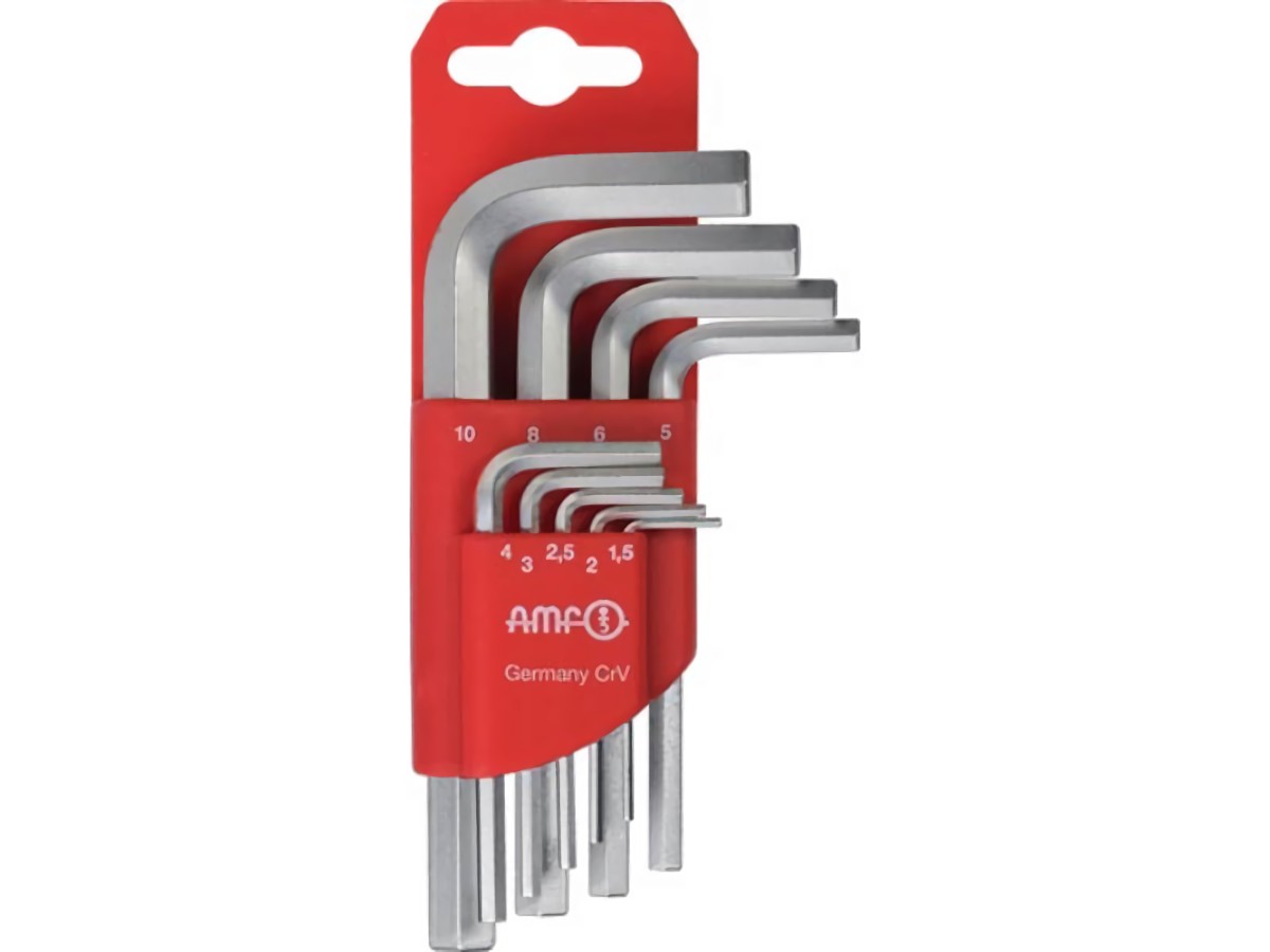 AMF 46789 Winkelschraubendreher-Satz 911-HM9C 9-teilig Kunststoffhalter SW 1,5 -