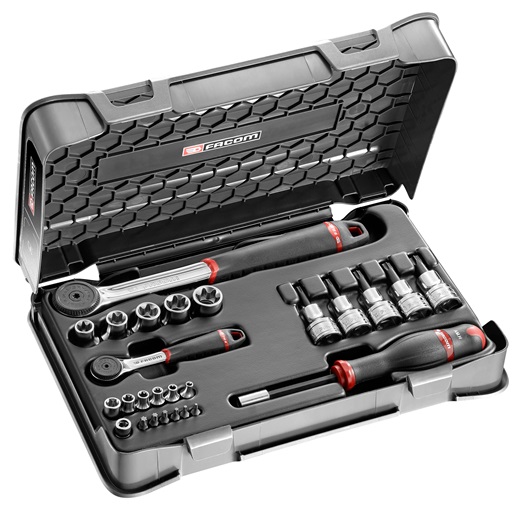 Facom RSX.427AP Steckschluessel-Set 1/4'''' 1/2'''', 26-tlg