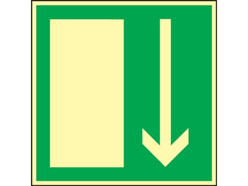 Rettungszeichen L148xB148 mm Notausgang Folie