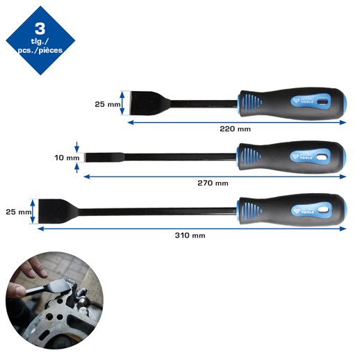 Brilliant Tools  BT542025 Schaber-Satz, 3-tlg