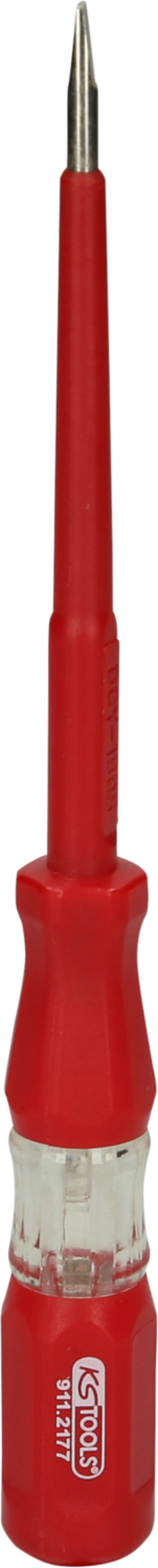 KS Tools 911.2177 Spannungsprüfer mit Schutzisolierung 100-500 V, 180mm