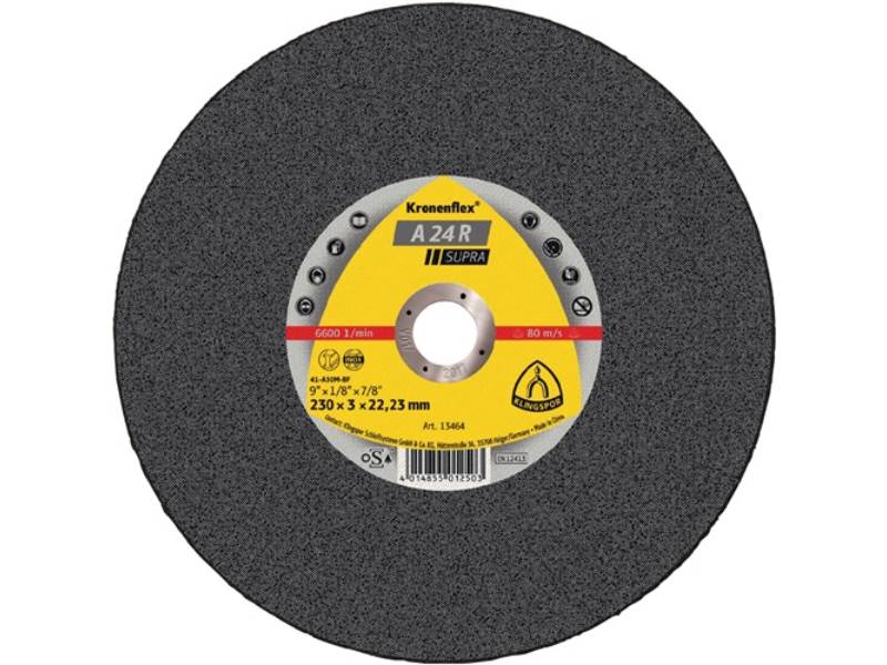 KLINGSPOR 13464 Trennscheibe A 24 R Supra D230x3mm gerade Stahl Bohrung 22,23 mm