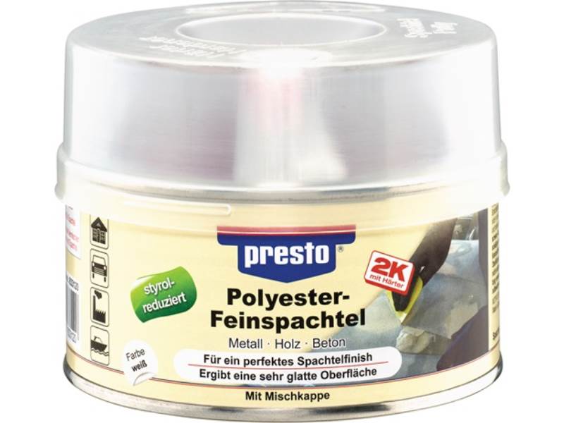 PRESTO 833120 2K-Feinspachtel prestolith® weiß, Härter rot 500 g