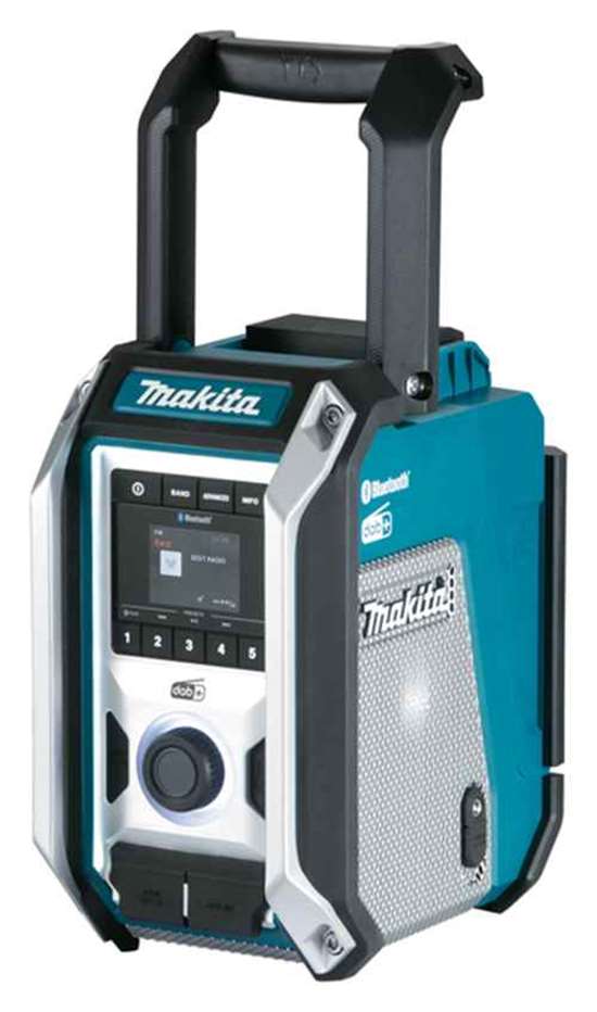 Makita DMR115 Akku-Baustellenradio 7,2 V - 18 V 
Akku-Baustellenradio
DMR115
12V max. - 18V
Musikwiedergabe und Radio hören auf der Baustelle oder in der Freizeit
Robustes hochleistungsfähiges Bluetooth-Radio mit IP65-Gehäuseschutzklassifizierung. Läuft m