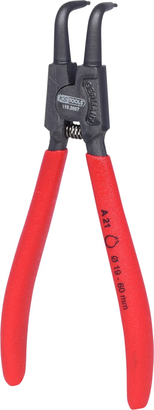 KS Tools 119.2057 Aussen-Sicherungszangen, abgewinkelt, 19-60 mm