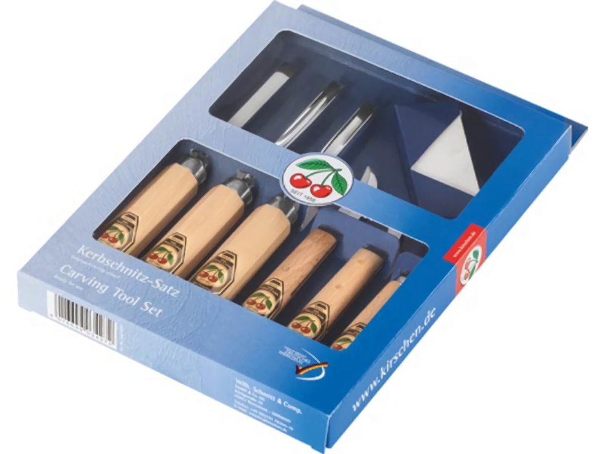 KIRSCHEN 3427000 Kerbschnitz-Satz  7-teilig im Verkaufskarton