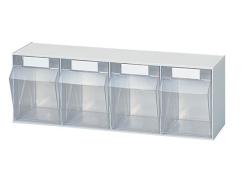 LOCKWEILER 1500413 Klarsichtmagazin  H207xB600xT172mm 4 x D Kunststoff weiß