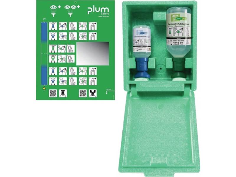PLUM 4789 Augennotfallstation  1x200 ml pH Neutral,1x0,5l Augenspülung