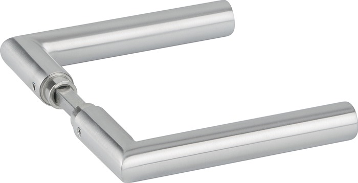 HERMAT 5176 Glastürdrückerpaar 1802 BASIC 02 Edelstahl Gehrungsform Vierkant 8 m