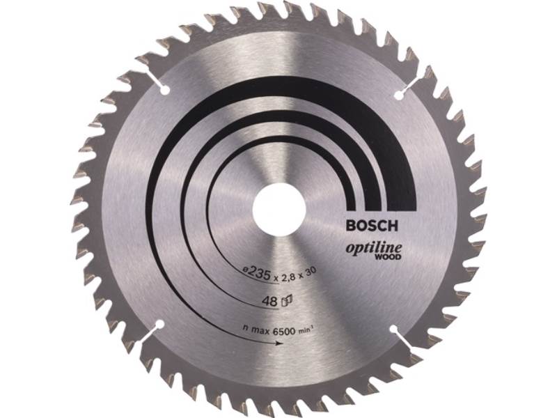 BOSCH 2608640727 Kreissägeblatt PRO Wood Außen-Ø 235 mm Zähnezahl 48 WZ Bohrung