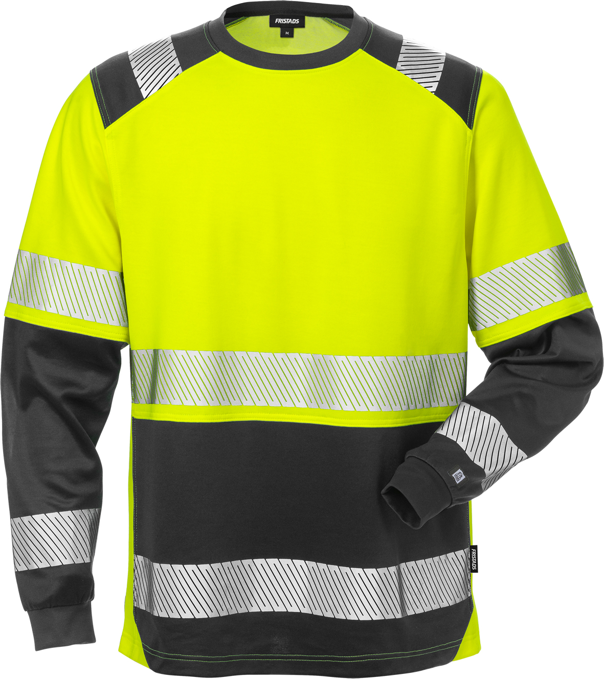 Fristads 129514-196-XS High Vis T-Shirt Langarm, Kl. 2 7457 THV Dynamic Rippstri