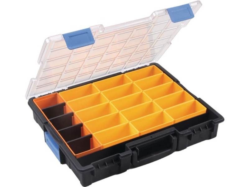 ALLIT 454240 Sortimentskasten Euro Plus Pro B440xT355xH76mm 21 Fächer 4 Trennste