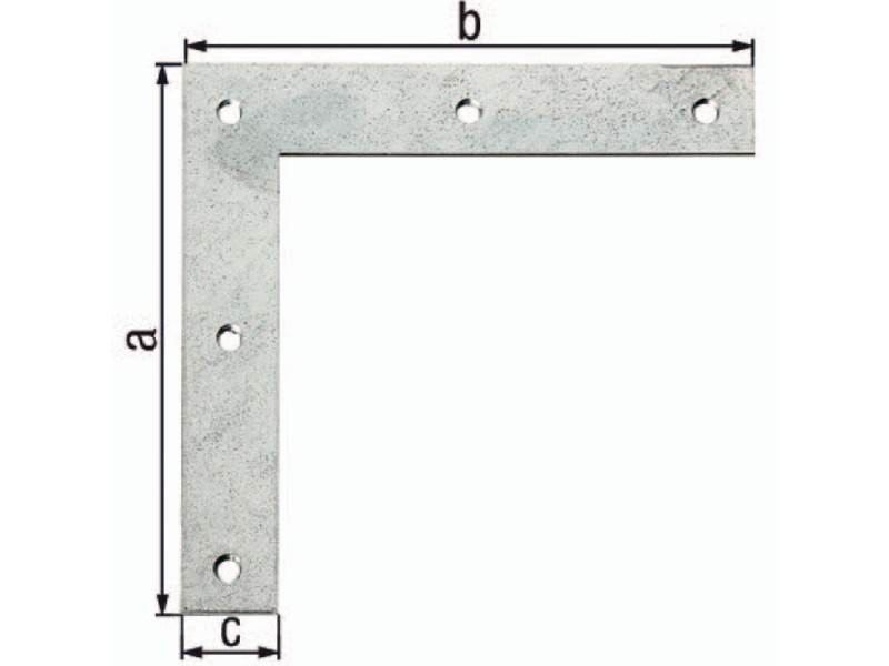 GAH 332952 Eckwinkel Länge 200 x 200 mm Breite 30 mm Stärke 3 mm Stahl sendzimir