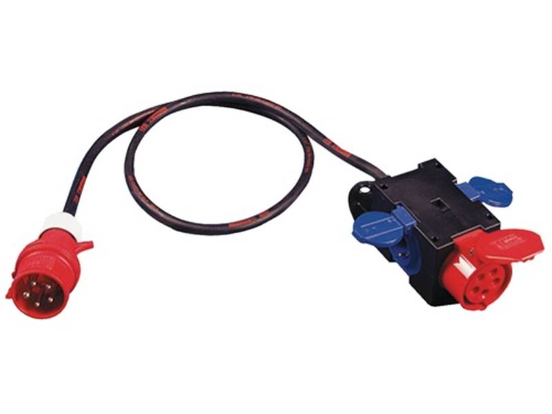 953.0142 Kompaktverteiler  CEE-16 A, 5-polig 1xCEE 16 A, 2x230V 5 x