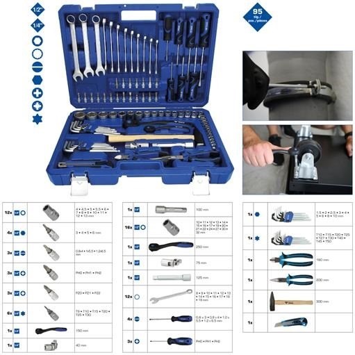 Brilliant Tools  BT024095 Universalkoffer-Satz, 95-tlg.