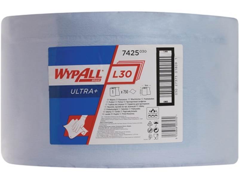 KIMBERLY-CLARK 7425 Putztuch WYPALL L30 ULTRA 7425 L.ca.380 mmxB.ca.235 mm blau