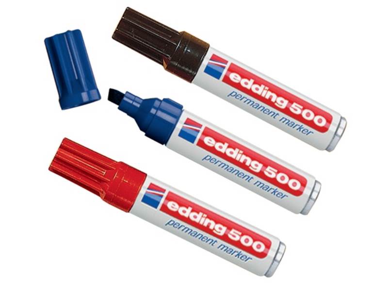 EDDING 4-500003 Permanentmarker 500 blau Strichbreite 2-7 mm Keilspitze