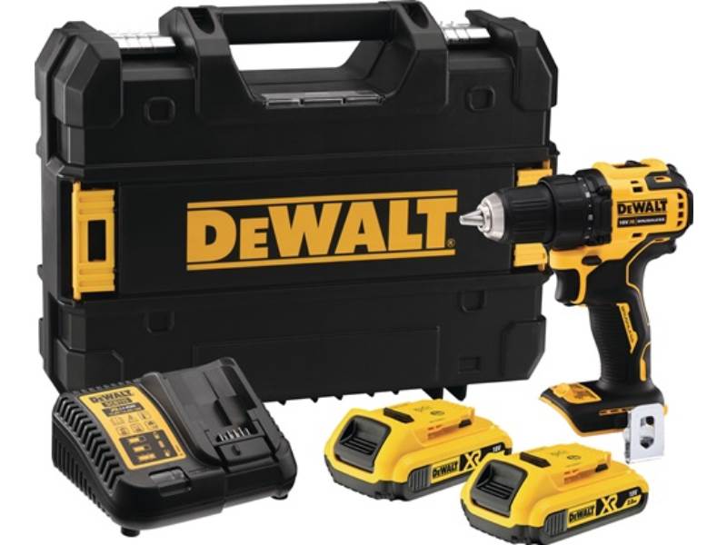DEWALT DCD708D2TQW Akku-Bohrschrauber DCD708D2T 18 V 2 Ah 1,5-13 mm