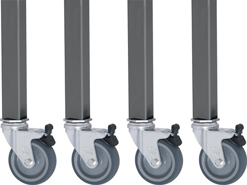 RAU 09-RS75EP-4LF-51356 Rollen-Satz  4 Lenkrollen mit Feststeller Rollen-Ø 80 mm