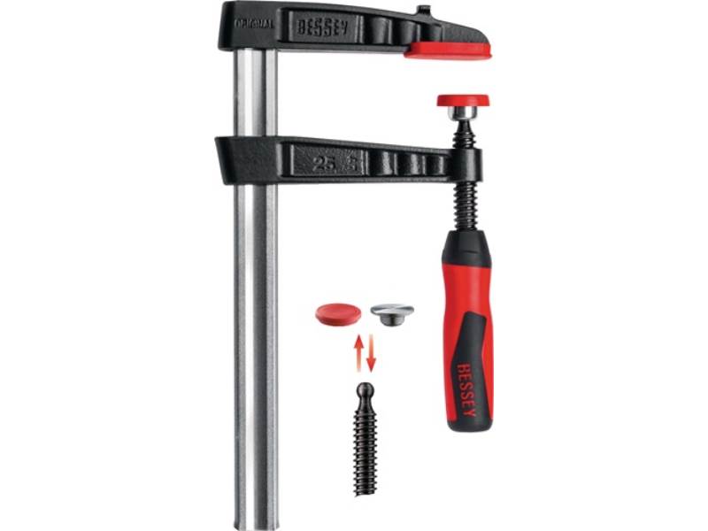 BESSEY TG40-2K Temperguss-Schraubzw. TG40-2K Spannweite400mm,Ausladung175mm, 2-K