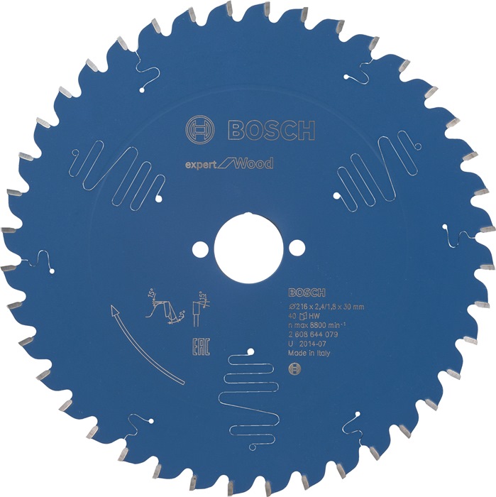 BOSCH 2608644016 Kreissägeblatt Expert Wood Außen-Ø 160 mm Zähnezahl 24 WZ Bohru
