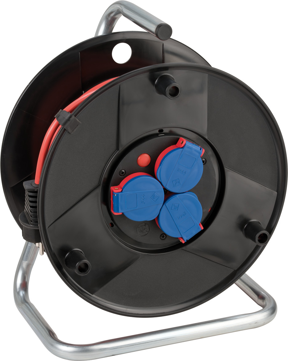 BRENNENSTUHL 1098540001 Kabeltrommel Basic 290 40m H05VV-F3G1.5 rot, 3fach