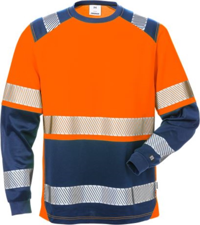 Fristads 129514-271-M High Vis T-Shirt Langarm, Kl. 2 7457 THV Dynamic Rippstric