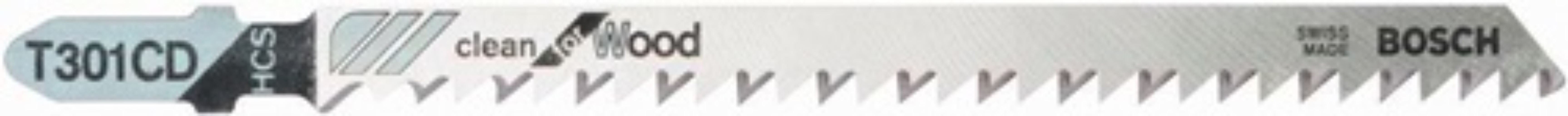 BOSCH 2608637590 Stichsägeblatt T 301 CD Gesamtlänge 117 mm Zahnteilung 3 mm HCS