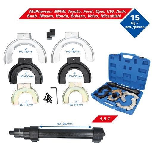 Brilliant Tools  BT651150 Federspanner-Satz, 8-tlg.