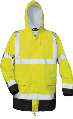 NORWAY 2360-2 Warnschutz PU Regenjacke Manfred Größe L gelb/schwarz