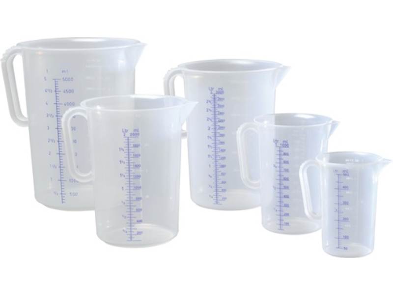 HÜNERSDORFF 939000 Messkanne  5000 ml Polypropylen transparent D203xH257mm Griff