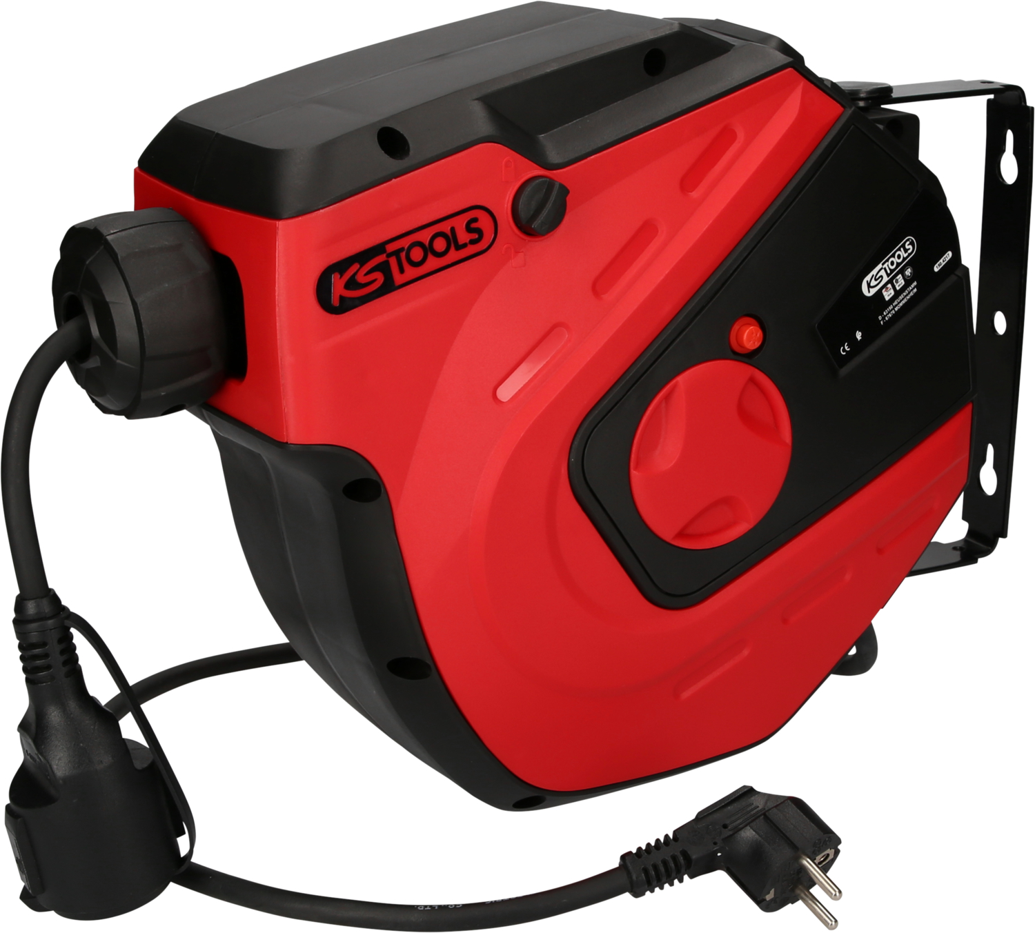 KS Tools 150.4217 Werkstatt-Kabelaufroller, 15m, 1,5mm²