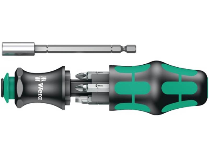 WERA 05073240001 Magazinbithalter KK 28 8-teilig Schlitz / PH / PZD