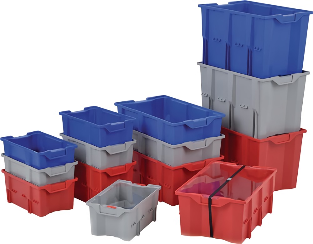 LA-KA-PE DLK1C GRAU Drehstapelbehälter  PP grau L480xB312xH200mm