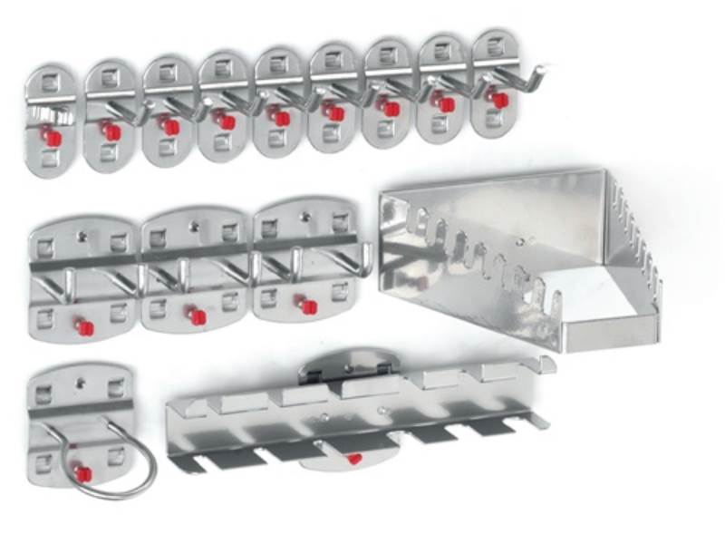 RASTERPLAN 4027.03.0001 Werkzeughalter  BxHmm 12 div. Haken/3 Doppelhaken 15-tlg