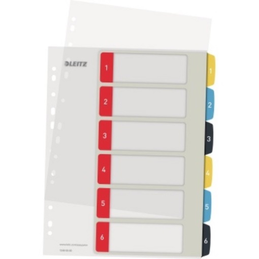 Leitz Register Cosy 12460000 A4 bedruckbar PP farbig 1-6
