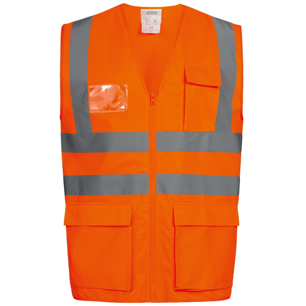Gr .4XL (70/72) *EWALD* WARNSCHUTZWESTE ORANGE orange *EWALD* HIGH VISIBILITY VE