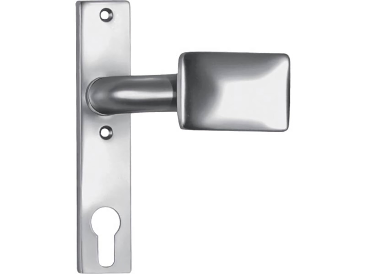 AMF 15735 Türknopf-Kurzschild 486ZD fest / drehbar Aluminium F1 / naturfarbig Vi