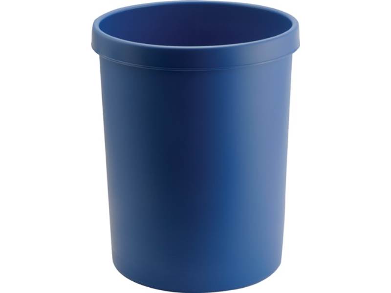 H61062-34 Papierkorb 45 l H480xD. 390 mm mit Griffrand Kunststoff blau