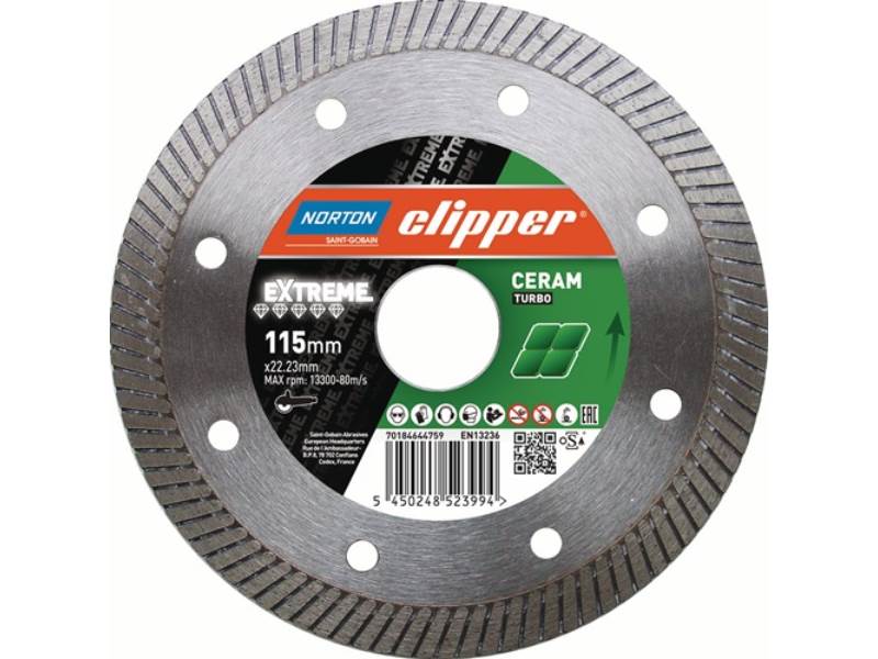 NORTON 70184625427 Diamanttrennscheibe Extreme Ceram Turbo D. 200 mm Bohrung 25,