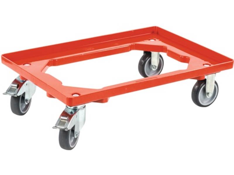 ALLIT 456868 Kistenroller  Tragfähigkeit 250 kg Gummi-Bereifung L600xB400mm Kuns