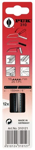 PUK 310121-44301 Metallsägeblatt 310 Länge 150 mm Zähne per Zoll 25 1-seitig
