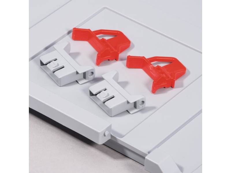 ALLIT 456786 Scharnierverschluss  rot passend für Scharnierdeckel