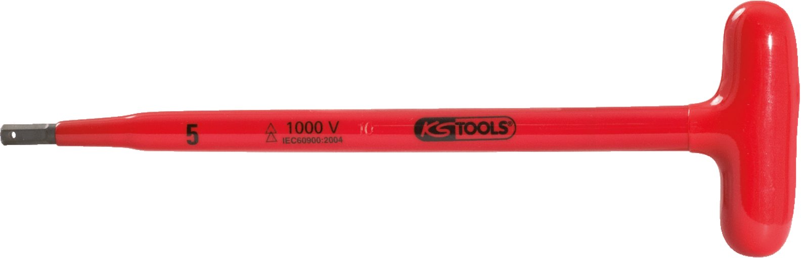 KS Tools 117.1742 T-Griff-Innensechskant-Stiftschlüssel mit Schutzisolierung, 6x