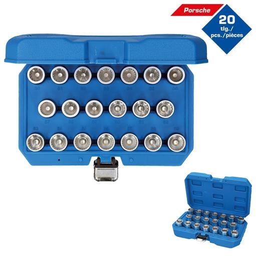Brilliant Tools  BT691330 Felgenschloss-Sortiment für Porsche, 20-tlg.
